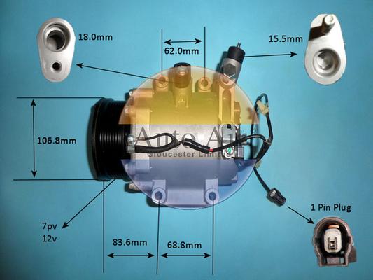 Auto Air Gloucester 14-4902P - Компрессор кондиционера autospares.lv