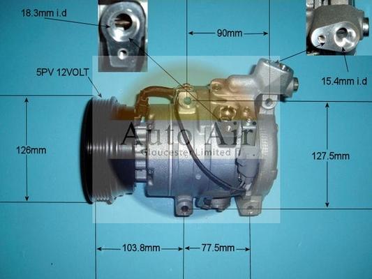 Auto Air Gloucester 14-4807 - Компрессор кондиционера autospares.lv