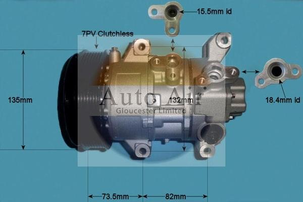 Auto Air Gloucester 14-4326P - Компрессор кондиционера autospares.lv