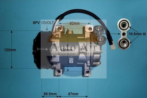 Auto Air Gloucester 14-5972P - Компрессор кондиционера autospares.lv