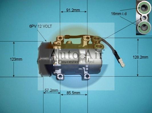 Auto Air Gloucester 14-5972R - Компрессор кондиционера autospares.lv