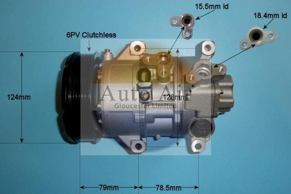 Auto Air Gloucester 14-5343P - Компрессор кондиционера autospares.lv