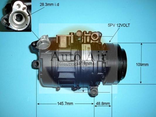 Auto Air Gloucester 14-6464R - Компрессор кондиционера autospares.lv