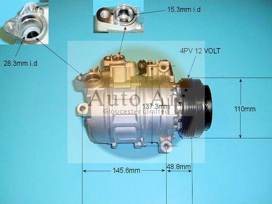 Auto Air Gloucester 14-6466P - Компрессор кондиционера autospares.lv