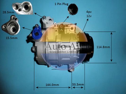 Auto Air Gloucester 14-6468P - Компрессор кондиционера autospares.lv