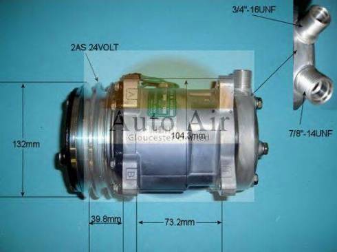 Auto Air Gloucester 14-6627 - Компрессор кондиционера autospares.lv