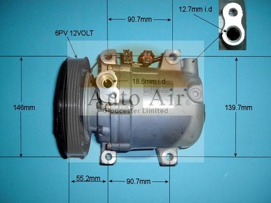 Auto Air Gloucester 14-6069 - Компрессор кондиционера autospares.lv