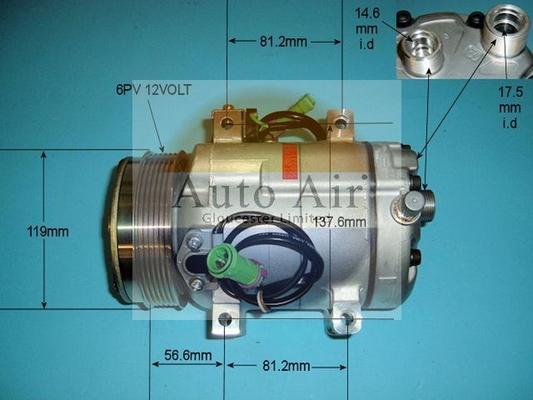 Auto Air Gloucester 14-6249 - Компрессор кондиционера autospares.lv