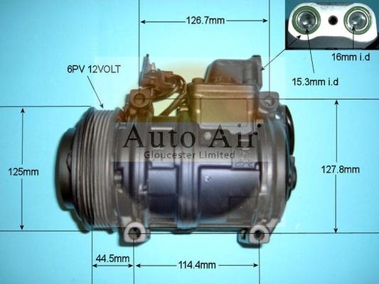 Auto Air Gloucester 14-6245R - Компрессор кондиционера autospares.lv