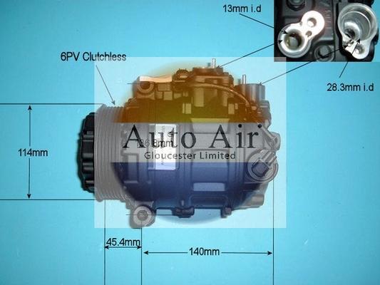 Auto Air Gloucester 14-6256R - Компрессор кондиционера autospares.lv