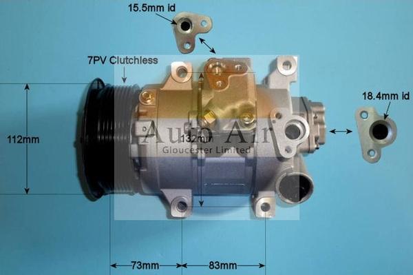 Auto Air Gloucester 14-6209P - Компрессор кондиционера autospares.lv