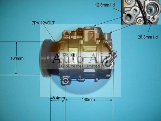 Auto Air Gloucester 14-6204R - Компрессор кондиционера autospares.lv