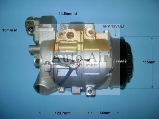 Auto Air Gloucester 14-6200P - Компрессор кондиционера autospares.lv