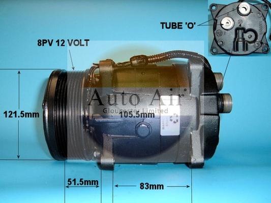 Auto Air Gloucester 14-0409R - Компрессор кондиционера autospares.lv