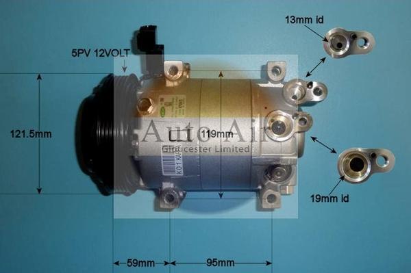 Auto Air Gloucester 14-0411 - Компрессор кондиционера autospares.lv