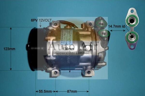 Auto Air Gloucester 14-0098P - Компрессор кондиционера autospares.lv