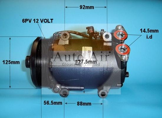 Auto Air Gloucester 14-0098R - Компрессор кондиционера autospares.lv