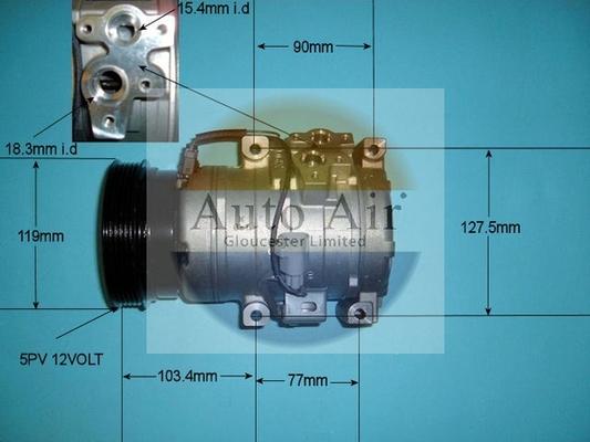 Auto Air Gloucester 14-0092 - Компрессор кондиционера autospares.lv