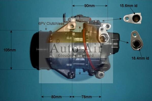 Auto Air Gloucester 14-0046 - Компрессор кондиционера autospares.lv