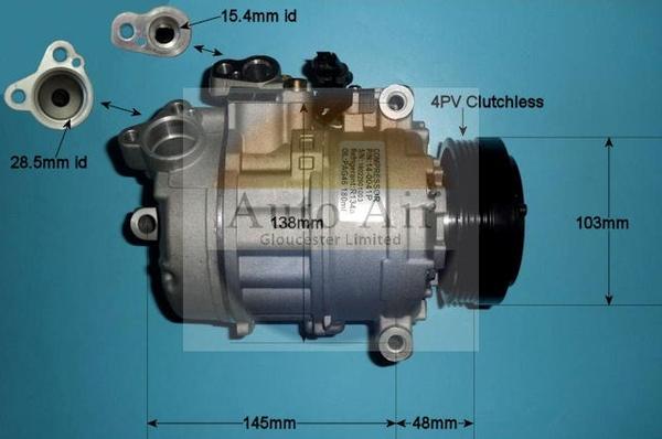 Auto Air Gloucester 14-0041P - Компрессор кондиционера autospares.lv