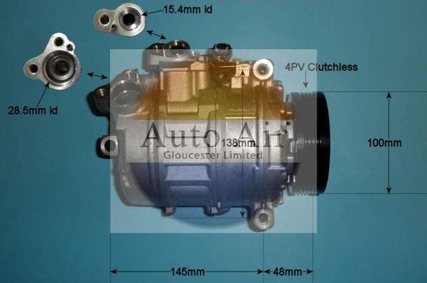 Auto Air Gloucester 14-0041 - Компрессор кондиционера autospares.lv