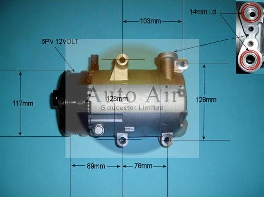 Auto Air Gloucester 14-0082P - Компрессор кондиционера autospares.lv