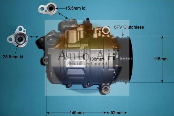 Auto Air Gloucester 14-0034R - Компрессор кондиционера autospares.lv