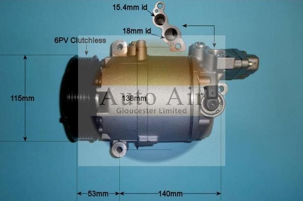 Auto Air Gloucester 14-0036P - Компрессор кондиционера autospares.lv