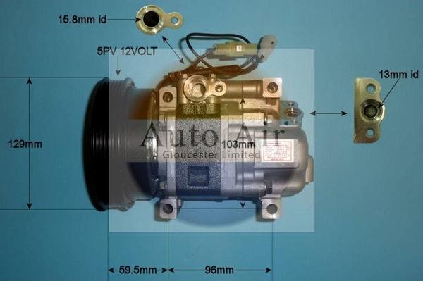 Auto Air Gloucester 14-0030 - Компрессор кондиционера autospares.lv