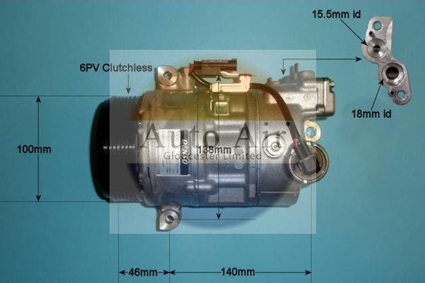 Auto Air Gloucester 14-0029 - Компрессор кондиционера autospares.lv