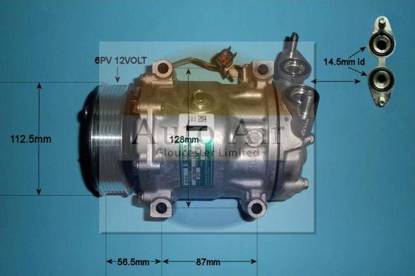 Auto Air Gloucester 14-0073 - Компрессор кондиционера autospares.lv