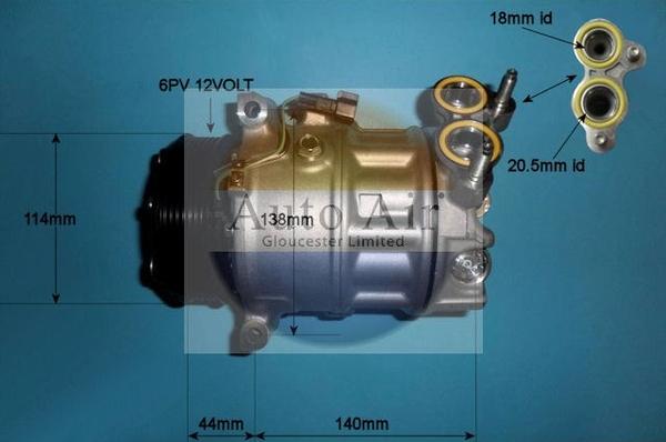 Auto Air Gloucester 14-0072 - Компрессор кондиционера autospares.lv