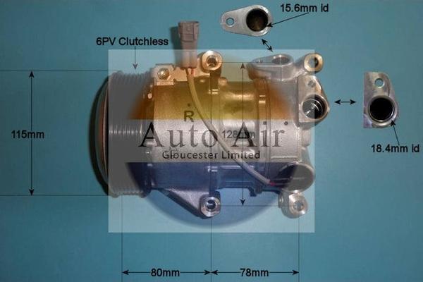 Auto Air Gloucester 14-0195 - Компрессор кондиционера autospares.lv