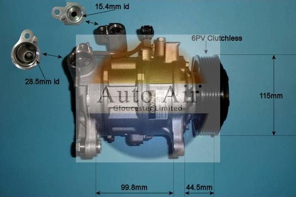 Auto Air Gloucester 14-0191 - Компрессор кондиционера autospares.lv