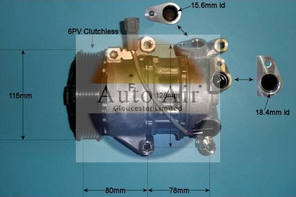 Auto Air Gloucester 14-0193 - Компрессор кондиционера autospares.lv