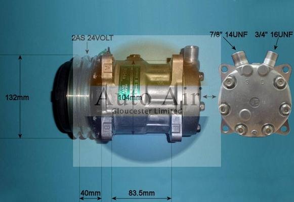 Auto Air Gloucester 14-0118 - Компрессор кондиционера autospares.lv