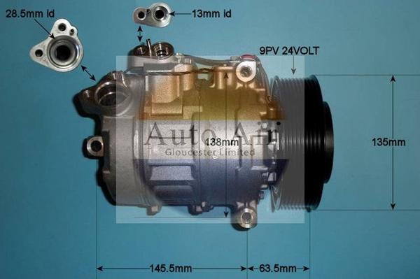 Auto Air Gloucester 14-0188 - Компрессор кондиционера autospares.lv