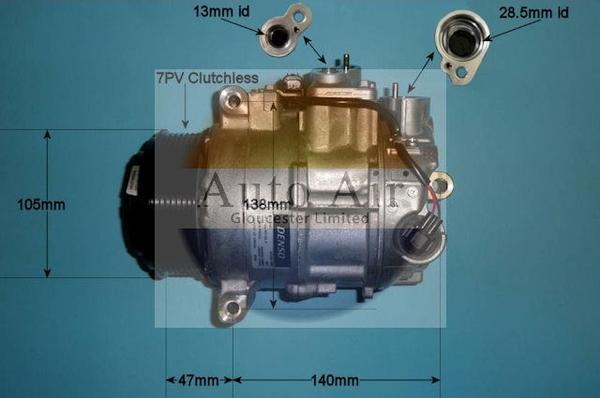 Auto Air Gloucester 14-0123 - Компрессор кондиционера autospares.lv