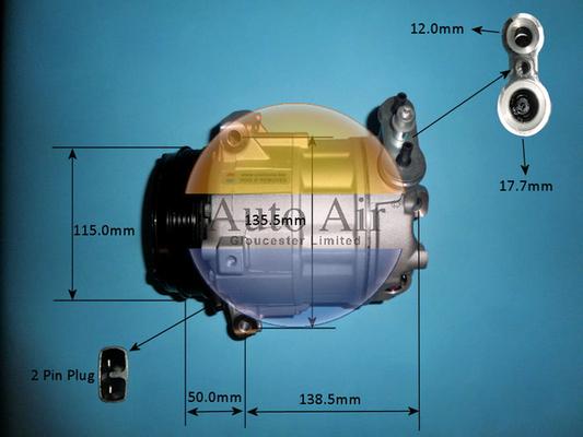 Auto Air Gloucester 14-0830P - Компрессор кондиционера autospares.lv