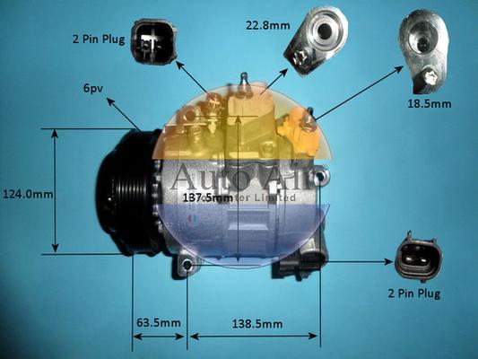 Auto Air Gloucester 14-0822P - Компрессор кондиционера autospares.lv