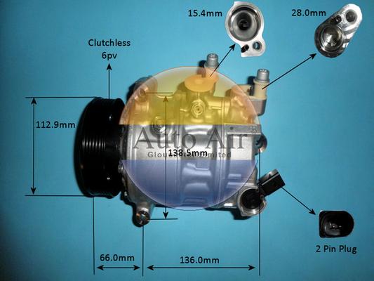 Auto Air Gloucester 14-0827 - Компрессор кондиционера autospares.lv