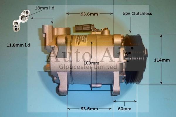 Auto Air Gloucester 140345P - Компрессор кондиционера autospares.lv