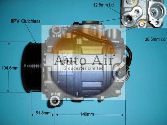 Auto Air Gloucester 14-0306R - Компрессор кондиционера autospares.lv