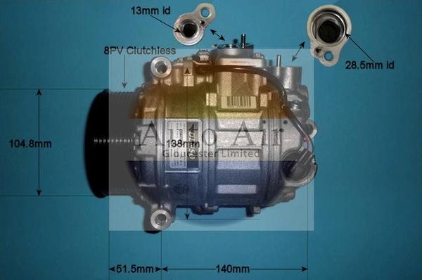 Auto Air Gloucester 14-0306 - Компрессор кондиционера autospares.lv