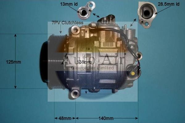 Auto Air Gloucester 14-0308 - Компрессор кондиционера autospares.lv