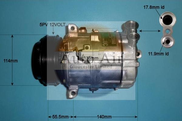 Auto Air Gloucester 14-0334 - Компрессор кондиционера autospares.lv