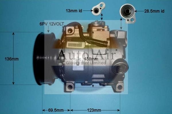 Auto Air Gloucester 14-0331R - Компрессор кондиционера autospares.lv