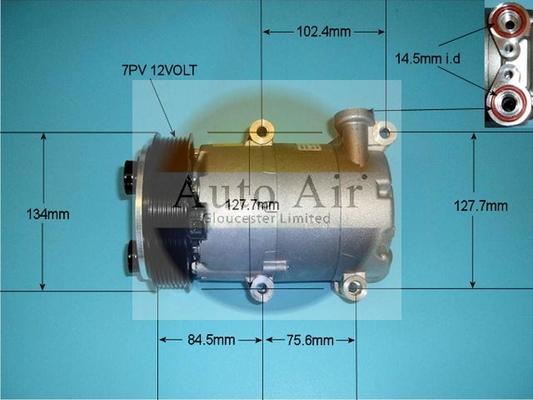 Auto Air Gloucester 14-0321 - Компрессор кондиционера autospares.lv