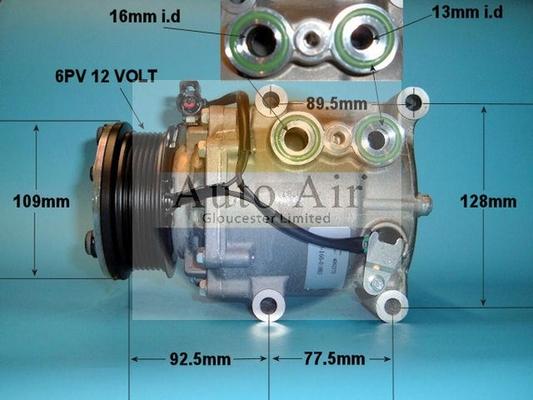 Auto Air Gloucester 14-0322 - Компрессор кондиционера autospares.lv