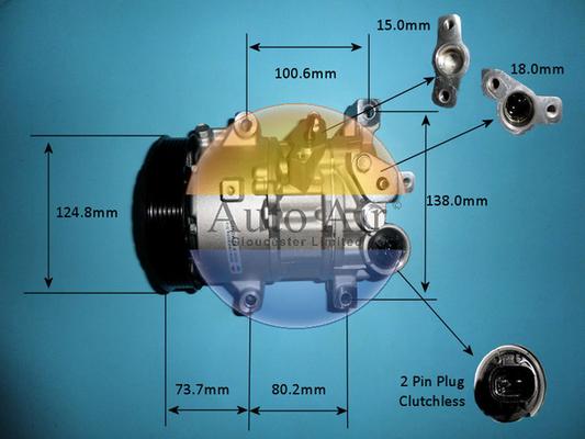 Auto Air Gloucester 14-0295P - Компрессор кондиционера autospares.lv